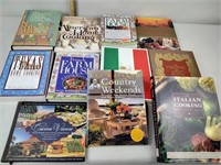 Cookbooks: Italian, Mexican, Farm/Country, Texas
