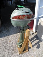 Johnson Seahorse Boat Motor 2.5HP w/ Tools & Stand
