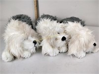 (3) new Dakin Lou Rankin Friends plush dog toys