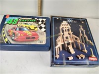 Playskool wood block set, 48 toy car case (rough)