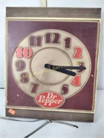 Dr Pepper lit advertising clock - missing plug