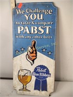 Wood Pabst beer sign - wear