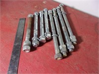 Various zinc-plated bolts, nuts and washers