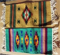 2 Small  Southwest Style rugs 10" X 20"