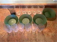 Miscellaneous glasses and bowls