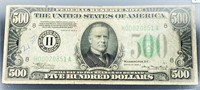 1934 US $500 Green Seal Bill CLOSELY UNC