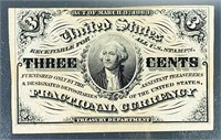 1863 US Fractional Currency 3 Cents Bill UNC