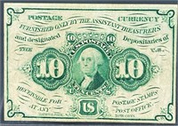 1862 Postage Currency 10 Cents Bill UNCIRCULATED