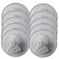(10) 1 oz Silver Krugerrand Silver Rounds