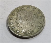1907 Readable Date w/ Liberty V Nickel