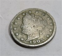 1905 Readable Date V Nickel