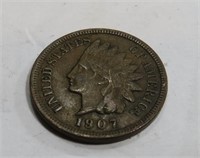 1907 Full Liberty XF/AU Grade Indian Head Cent