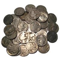 (40) Buffalo Nickels - Random Date and Grade