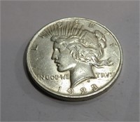 1923 XF Grade Peace Silver Dollar