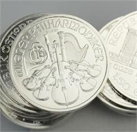 (10) 1 oz Philharmonic Silver Bullion Coins
