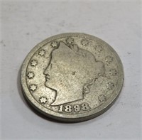 1898 Readable Date V Nickel