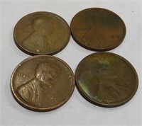 (4) Lincoln Wheat Cents - TEENS