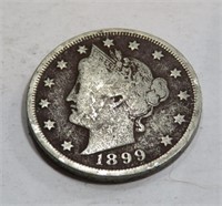 1899 Full Liberty Radable Date V Nickel