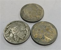 1927-1935-1930 d Buffalo Nickels