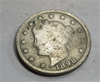 1898 Readable Date V Nickel