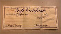 Certificate for a brow wax with Markie Runyon