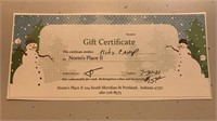 15.00 gift certificate for Norms Place