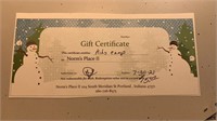 15.00 gift certificate for Norms Place