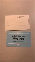 $10.00 Bizy Dips gift card