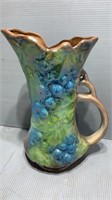 Iridescent pottery vase