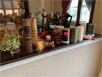 LOT OF MISC CANDLES / DECOR / BOOK BOXES