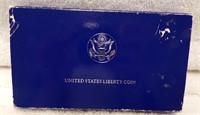 UNITED STATES LIBERTY COIN, 1986 IN VELVET CASE