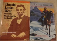 (2) BOOKS:  LINCOLN LOOKS WEST AND....