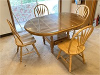 Dining Room Table w/ Chairs (glass protective top)