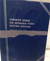 MORGAN SILVER DOLLARS IN BOOK, TOTAL 15 DOLLARS