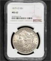 1879-O Morgan Silver Dollar NGC MS62 Slab