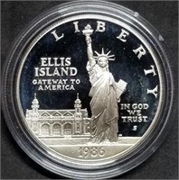 1986-S Statue of Liberty Proof Silver Dollar