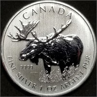 2012 Canada 1oz Silver Moose Wildlife Series BU