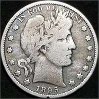 1895-O Barber Silver Half Dollar, Better Date