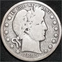 1895-S Barber Silver Half Dollar from Set