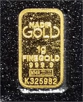1 Gram .9999 Fine Gold Bar Sealed Packet