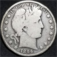 1896-P Barber Silver Half Dollar from Set