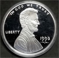 Huge Half Pound (8 Troy Oz) Silver Lincoln Penny