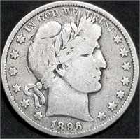 1896-O Barber Silver Half Dollar, Better Date