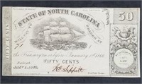 1863 North Carolina 50-Cent Fractional Note