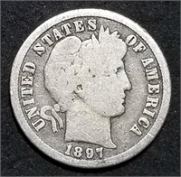 1897-O Barber Silver Dime, Better Date