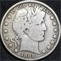 1898-P Barber Silver Half Dollar from Set