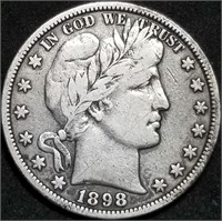 1898-O Barber Silver Half Dollar, Better Date