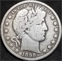 1898-S Barber Silver Half Dollar from Set