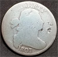 1807 Large Cent, 90-Degree Rotated Reverse