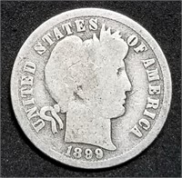 1899-O Barber Silver Dime from Set